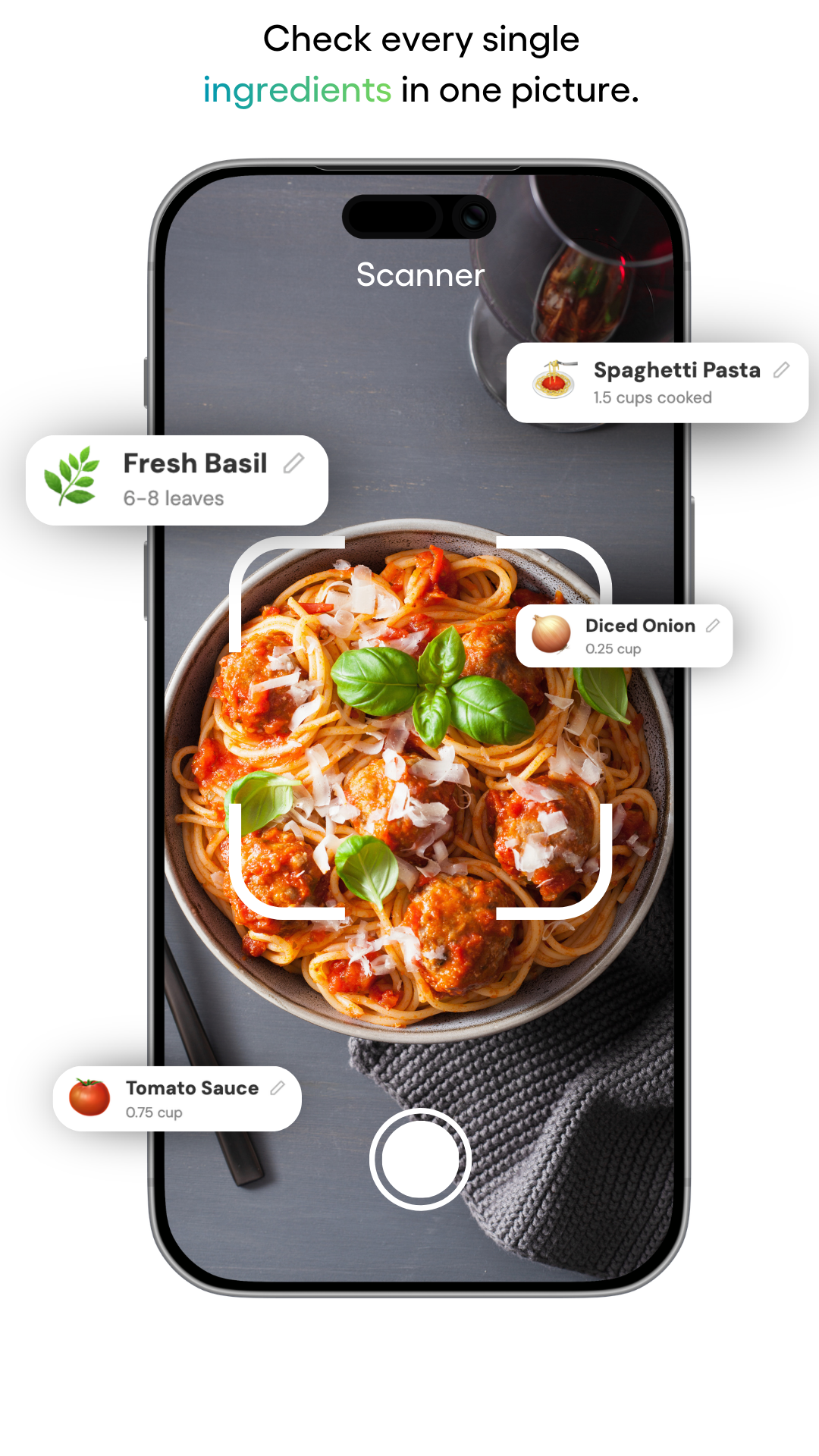 Scan any food — AI identifies every ingredient instantly